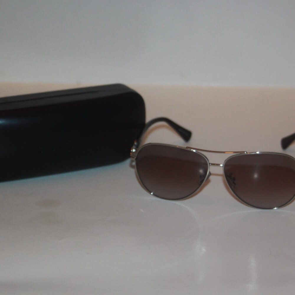 COACH 901511 Silver & Black Sunglasses Frame  & Case NEW  Style # HC7060 (L952)